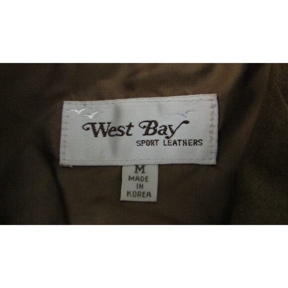 West Bay Leather Womens 2-Pc Suit Set Brown Blazer Jacket M And Skirt Size 8 - Picture 4 of 14